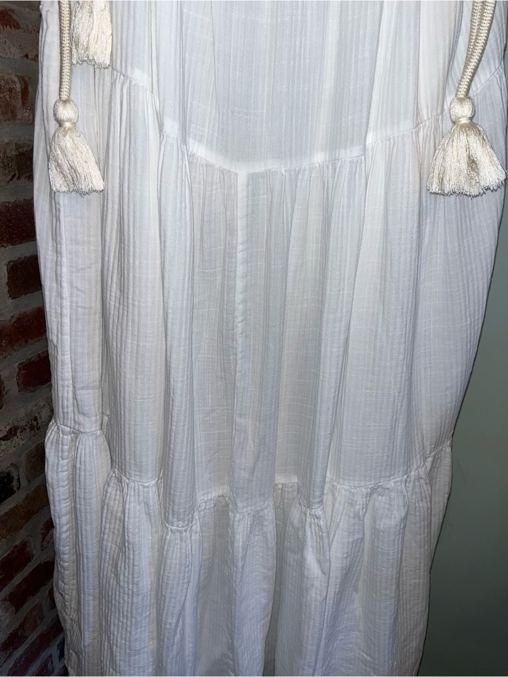 J.Crew Tiered Rope-Tie Sundress in white | size XXS-XS - Picture 4 of 9